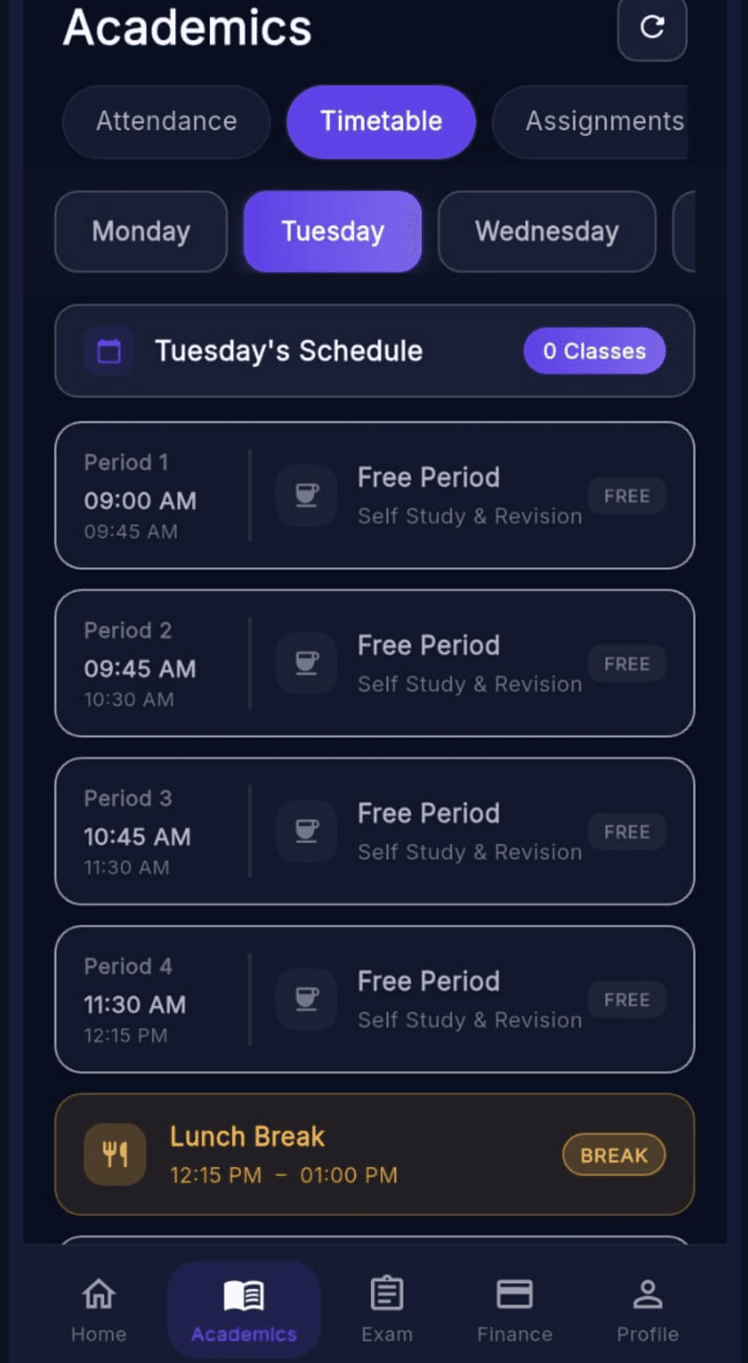 Timetable